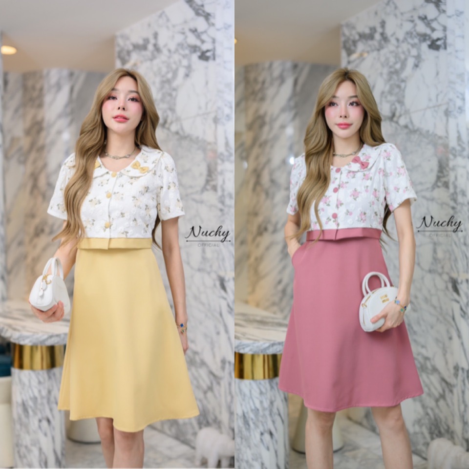 Dress By Papid เดรสทำงาน เดรสแฟชั่น รหัส519