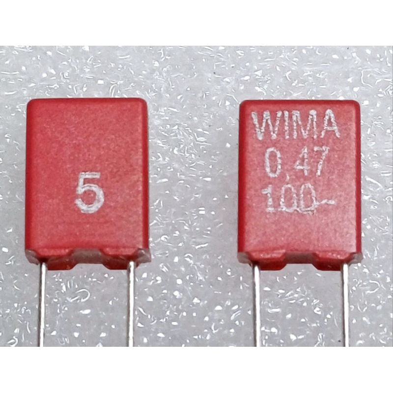 WIMA MKS-2 0.47uf 470nf 474 100v Metallized Polyester Capacitor ตัวเก็บประจุ คาปาซิเตอร์