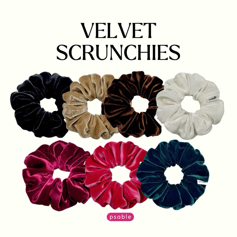 psable_scrunchies ♡ velvet series ♡ ยางรัดผม . ยางมัดผม . โดนัทมัดผม . ยางมัดผมผ้ากำมะหยี่ . ยางรัดผมผ้ากำมะหยี่