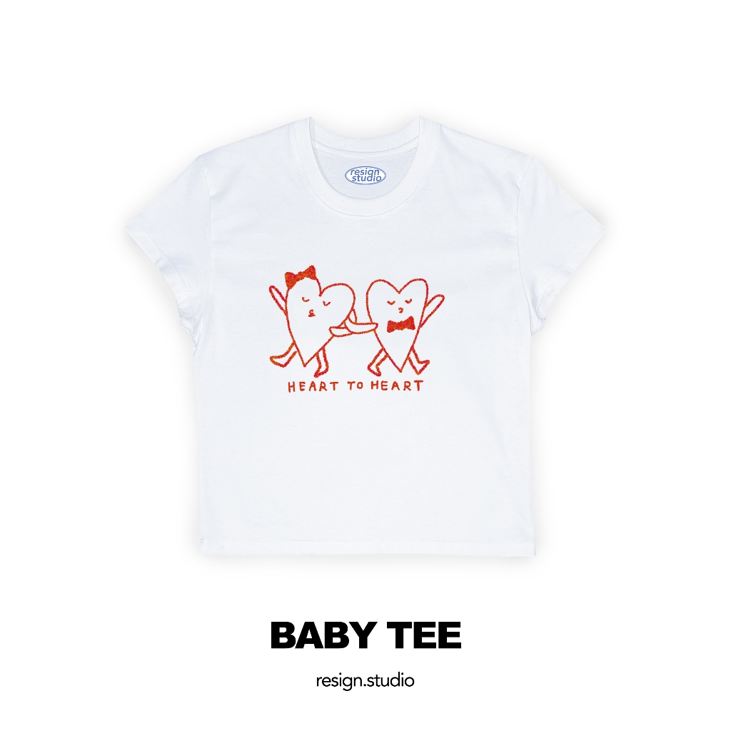 resign studio - babytee ลาย Heart to heart