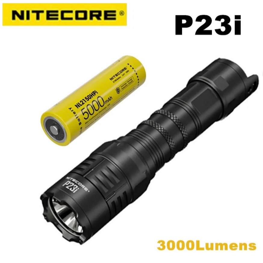 NITECORE P23i ยุทธวิธี USB-C ไฟฉายแบบชาร์จไฟได้5000MAh 21700แบตเตอรี่ Luminus SFT-70 3000 Lumens LED กลางแจ้งไฟล่าสัตว์