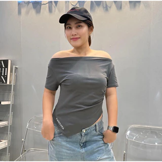 เสื้อปาดไหล่ปลายวีปัก PANISARA