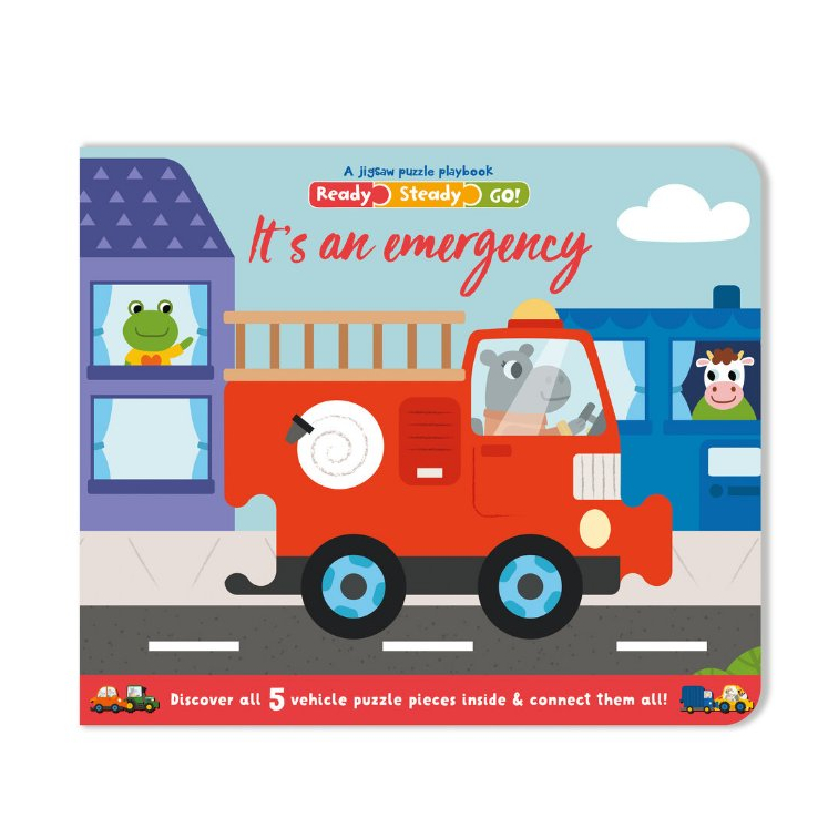 หนังสือเด็ก เสริมพัฒนาการ Big jigsaw Board Book with Puzzle Ready Steady Go : It's An Emergency