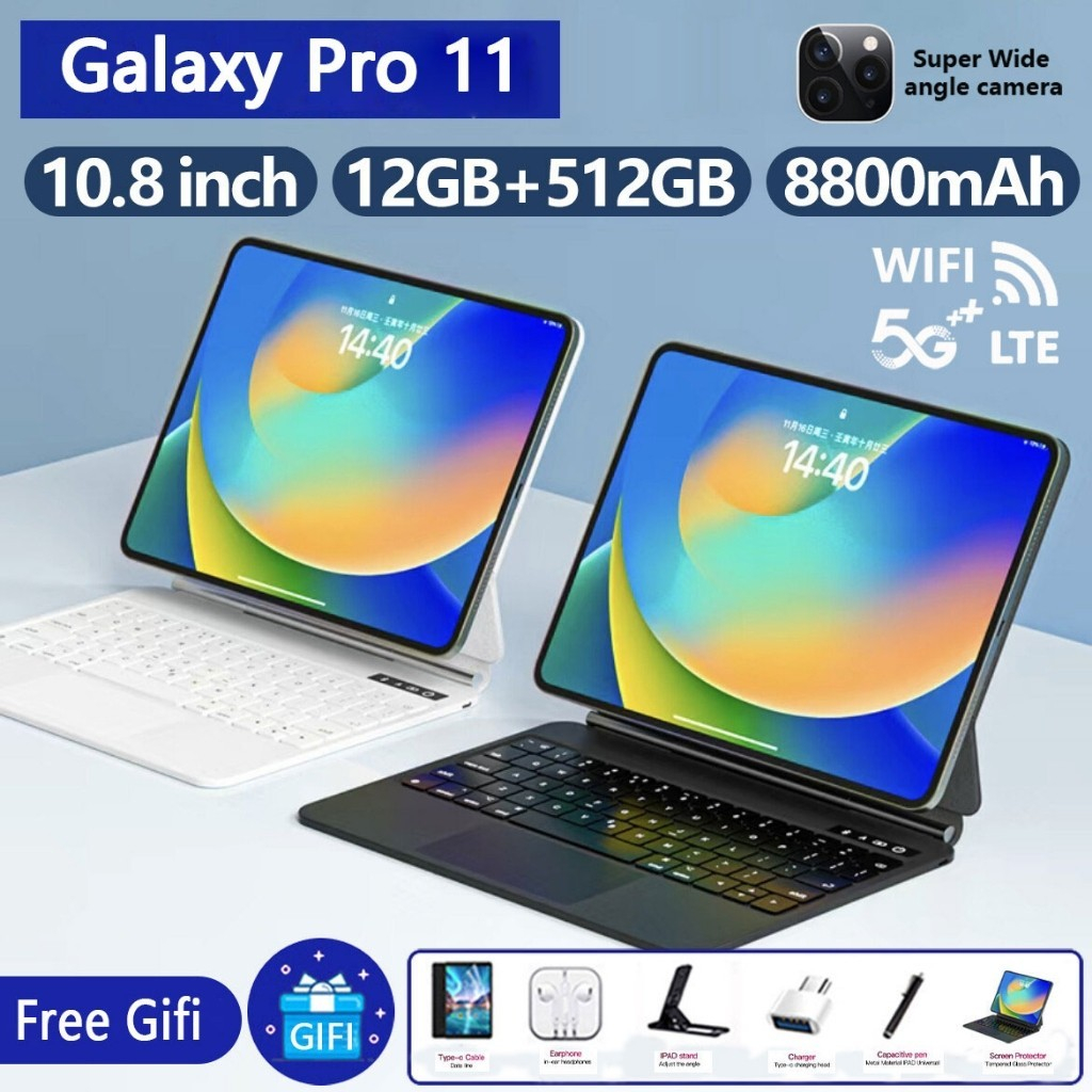 แท็บเล็ต Galaxy 11 Pro 16+512GB 5G wifi Dual SIM Cards tablet 11.6inch แทปเล็ต แทบเลต taplet
