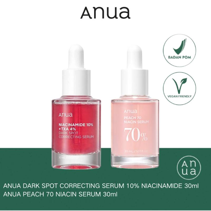 Anua Niacinamide 10% + TXA 4% Dark Spot Correcting Serum+PEACH 70 NIACIN SERUM 30ml