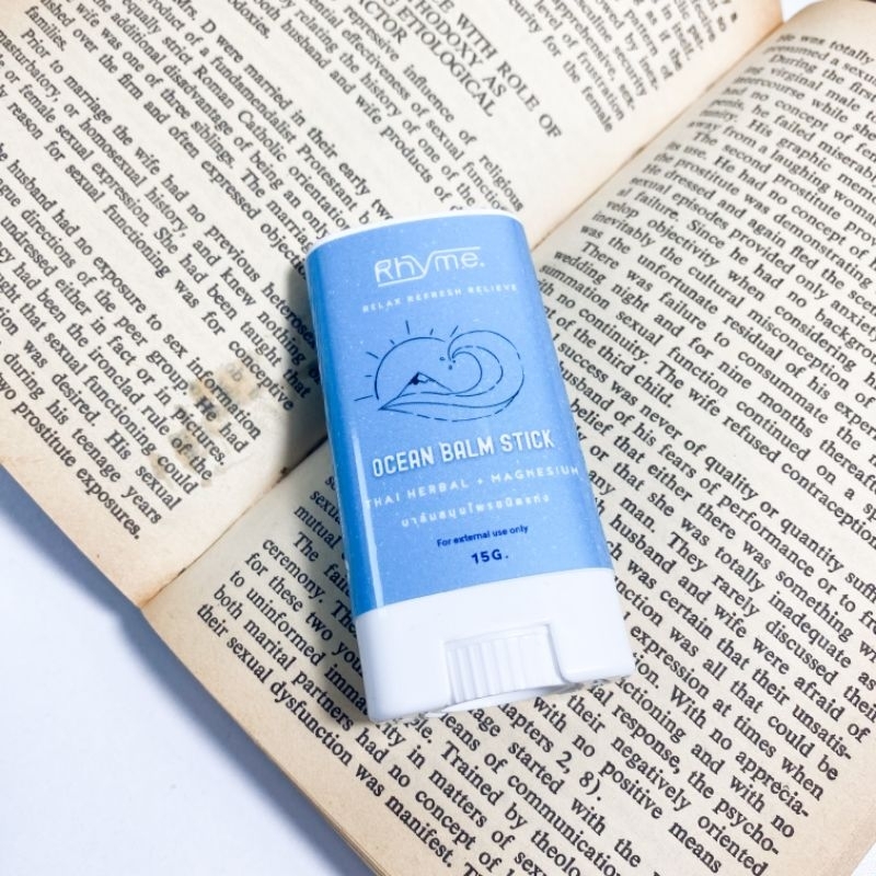 Rhyme Ocean Balm Stick บาล์มสมุนไพรแมกนีเซียม