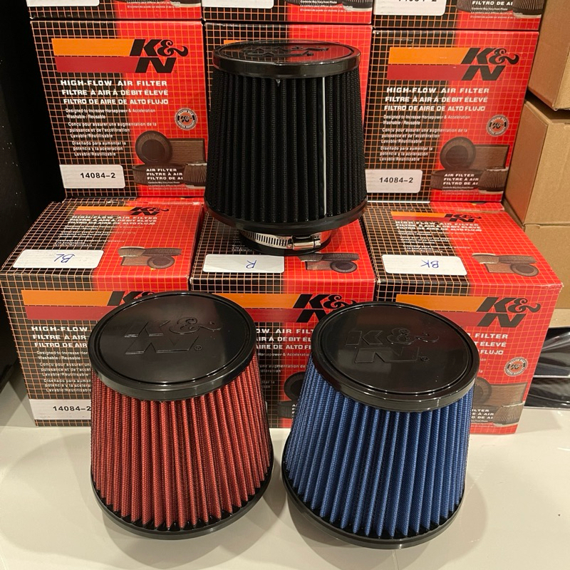 กรองอากาศ K&N AIR FILTER สำหรับสายซิ่ง มี 3สี ขนาดปากกรอง 3นิ้ว กรองผ้าสามารถกถอดล้างทำความสะอาดได้
