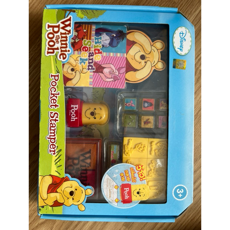 Disney Mickey Mouse Pooh ตัวปั๊มลายการ์ตูน pocket stamper