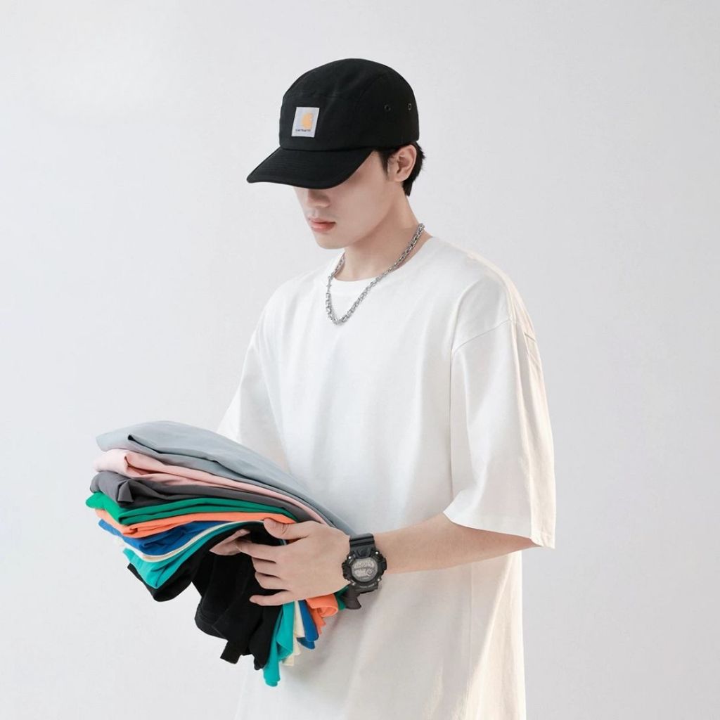 TeeTwoOneสีทึบ คอกลมแขนสั้น ผ้าฝ้าย100%ไม่ต้องรีด โคตรนุ่ม ไม่ยืดไม่ย้วย ผ้านุ่มใส่สบายใส่ง่าย unisex