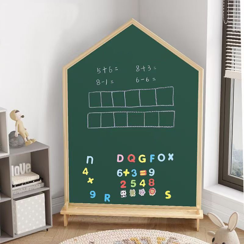 กระดานไวท์บอร์ด กระดานแม่เหล็ก 2 in 1 กระดานวาดภาพสำหรับเด็ก กระดานเขียนลบได้ กระดานดำ เหมาะสำหรับเด็กอายุ 1 ขวบ ขึ้นไป