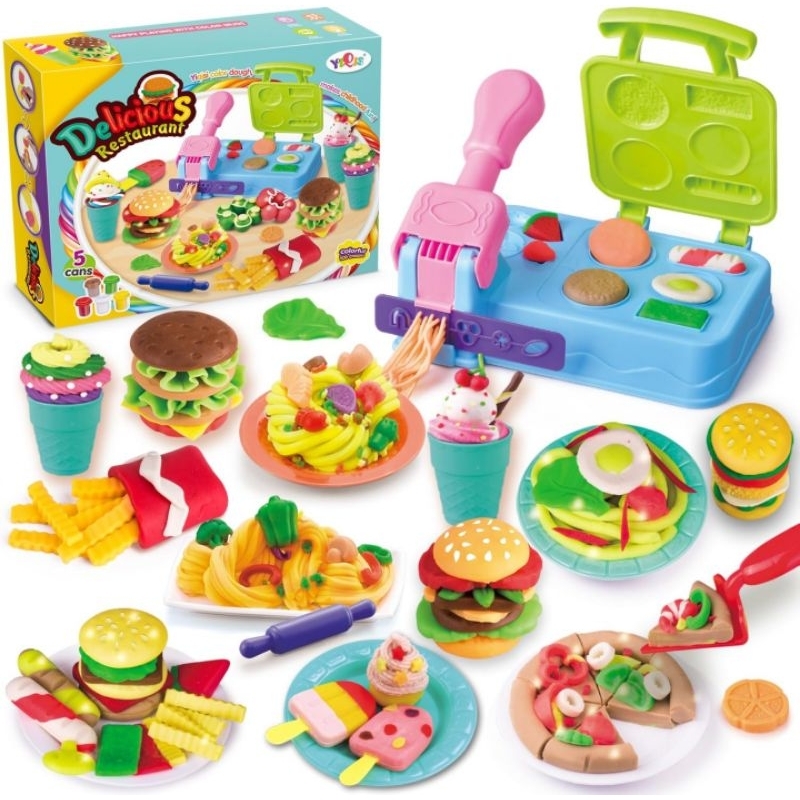 พร้อมส่ง Magic Dough ชุดแป้งโดว์ ดินน้ำมัน พร้อมอุปกรณ์แม่พิมพ์ ของเล่นเด็ก **หลายแบบ เลือกได้ **
