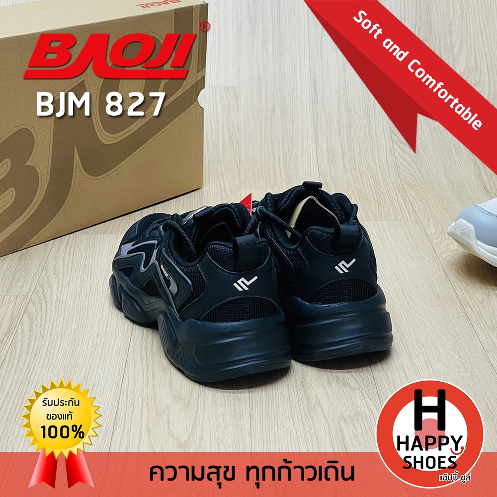 [🥇บาโอจิแท้100%🔢ไซส์41-45🆓ฟรี...ถุงเท้า 1 คู่] BAOJI รองเท้าผ้าใบชาย รองเท้ากีฬา comfortable รุ่น BJM827 นุ่มสบายเท้า