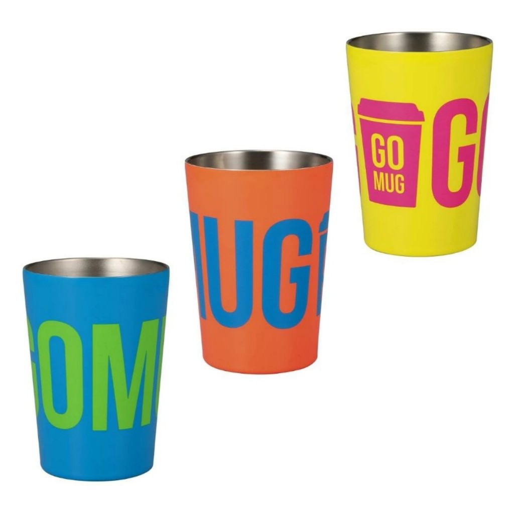 GOMUG NEON Tumbler - Convenience Store Coffee Cup Neon Orange/Yellow/Blue 460ml Stainless Steel Vacuum Insulated