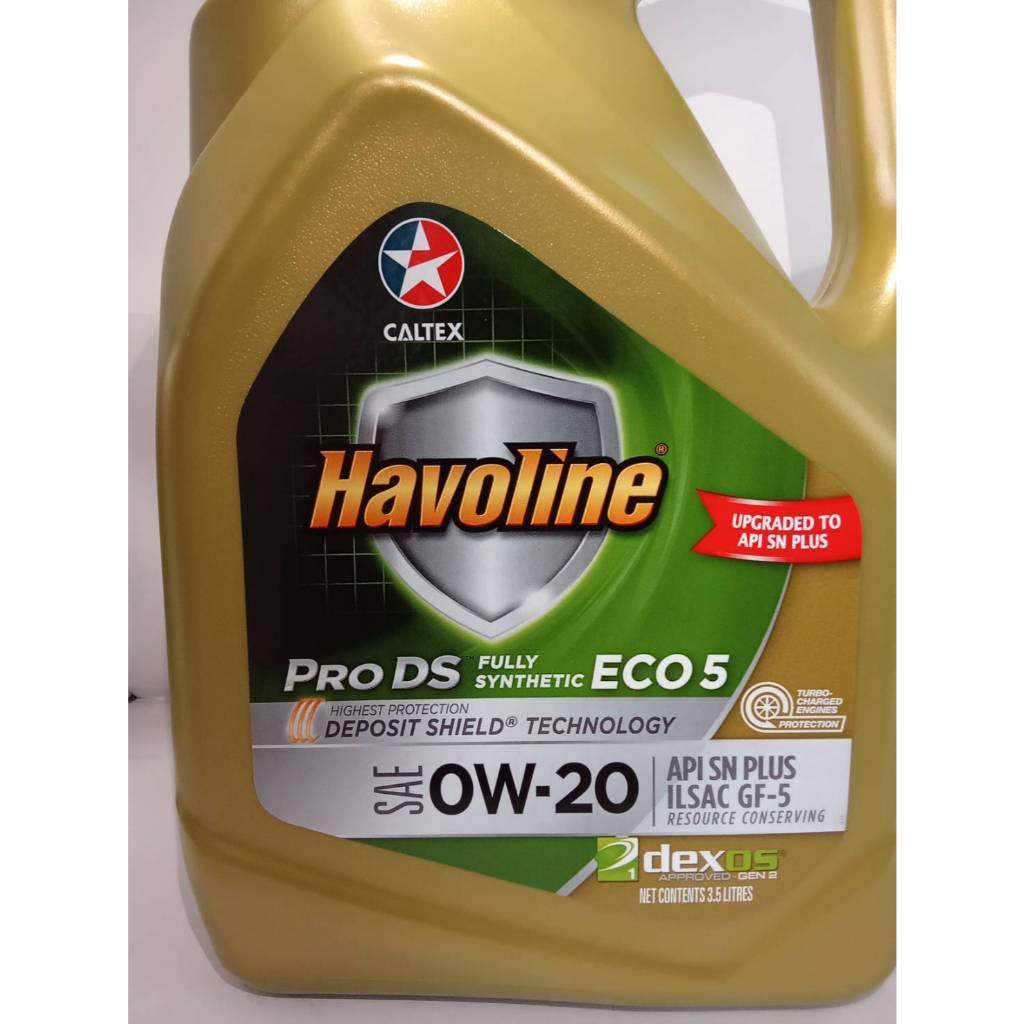 ฮาโวลีน โปรดีเอส ฟูลลี่ ซินเธติก อีโค่ 0W-20 3.5L CALTEX Havoline ProDS Fully Synthetic ECO 0W-20 3.5L