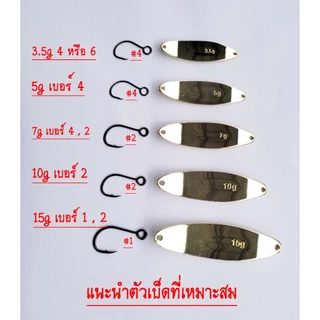 เหยื่อตกปลา สปูนทรงยาว GEN 1 Double SS Spoon