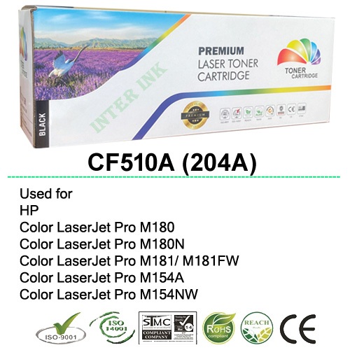 ตลับหมึก Color LaserJet M180 / M180nw / M180n / M181fw / M154A / M154NW (CF510A) 204A สีดำ Color Box