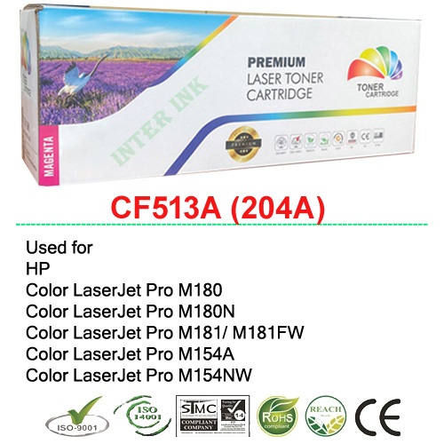 ตลับหมึก Color LaserJet M180 / M180nw / M180n / M181fw / M154A / M154NW (CF513A) 204A สีแดง Color Bo