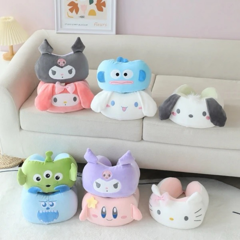 หมอนรองคอ sanrio 💕  รุ่นใหม่ ทรงหมอนออกแบบให้รองรับพอดีกับคอ