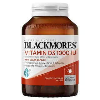 Blackmores Vitamin D3 1000iu 60เม็ด / 200เม็ด วิตามินดี3 Bone Health Immunity สนับสนุนภูมิคุ้มกัน และกระดูก แท้ออสตรเลีย