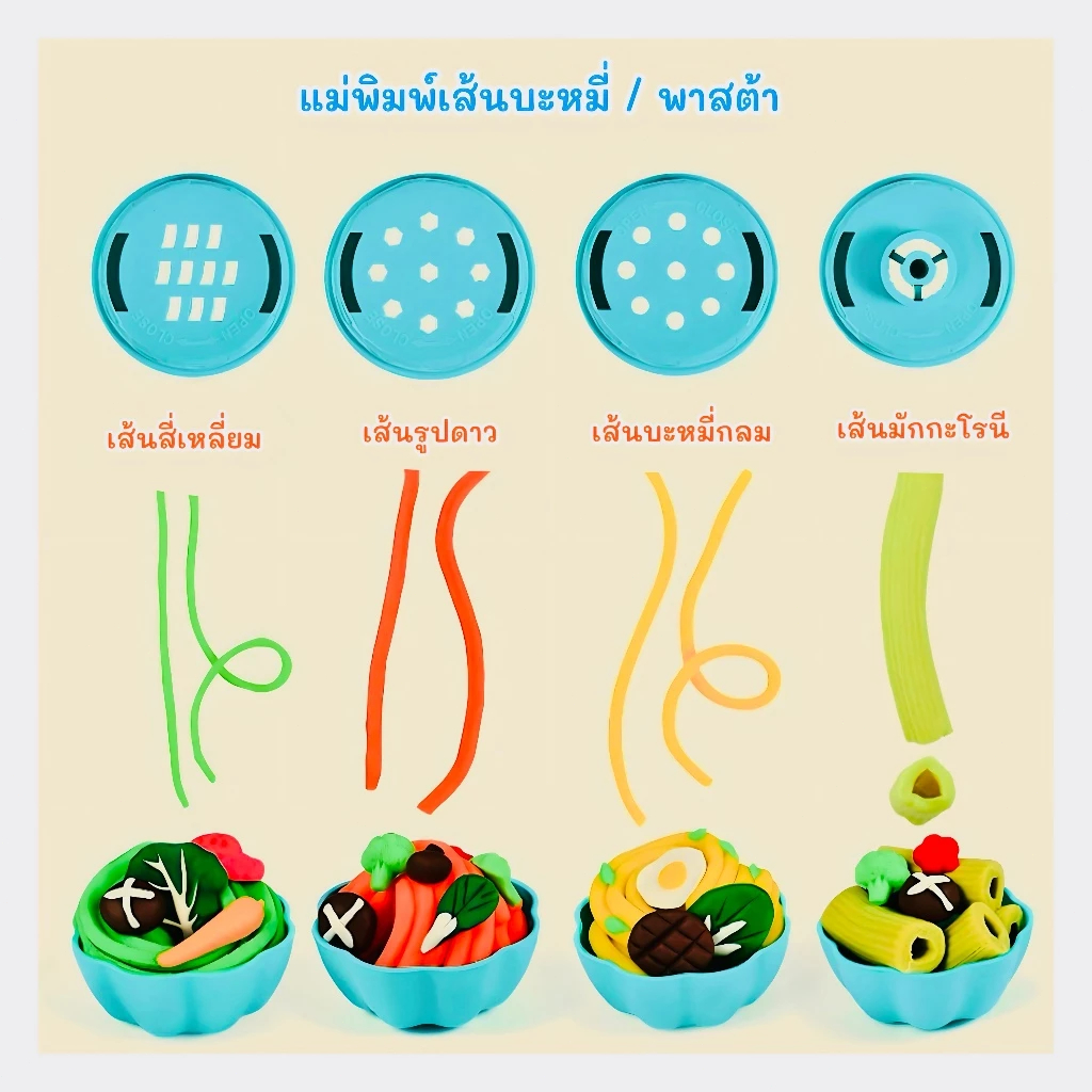 【ราคาถูก COD】แป้งโดว์ดินน้ำมัน ดินเบา ชุดไอติม ของเล่นเด็ก ทำอาหาร ขนม ปั้นตุ๊กตาน่ารัก แม่พิมพ์ดินน้ำมันสำหรับเด็ก - รูปที่ 7