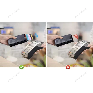 กระเป๋าสตางค์ RFID กระเป๋าสตางค์ หนังPU ใส่บัตรได้อัตโนมัติ สําหรับผู้ชาย แบบบาง ป้องกันขโมย ใส่บัตรได้ แบบสากล