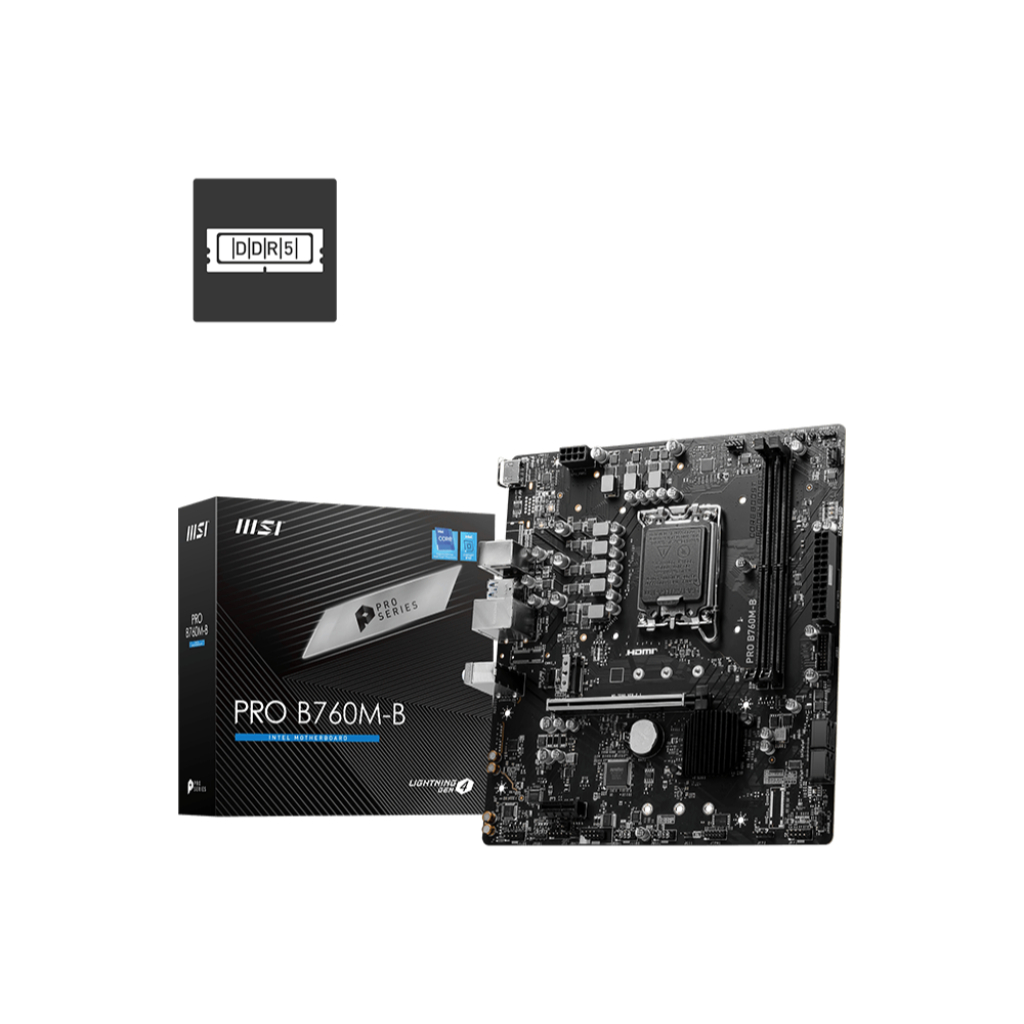 MAINBOARD (เมนบอร์ด) MSI PRO B760M-B (DDR5) (SOCKET LGA 1700) (MICRO-ATX)-ของแท้ 3 ปี
