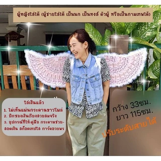 ปีกนางฟ้า ปีกนก ปีกผีเสื้อ ปีกกามเทพ ปีกธนบัตร ปีกเงิน ปรับระดับสายเป้/พับได้ (ซองเปล่า40ใบ)(ตก.นี้ของคนโต) ปีกรับปริญญา