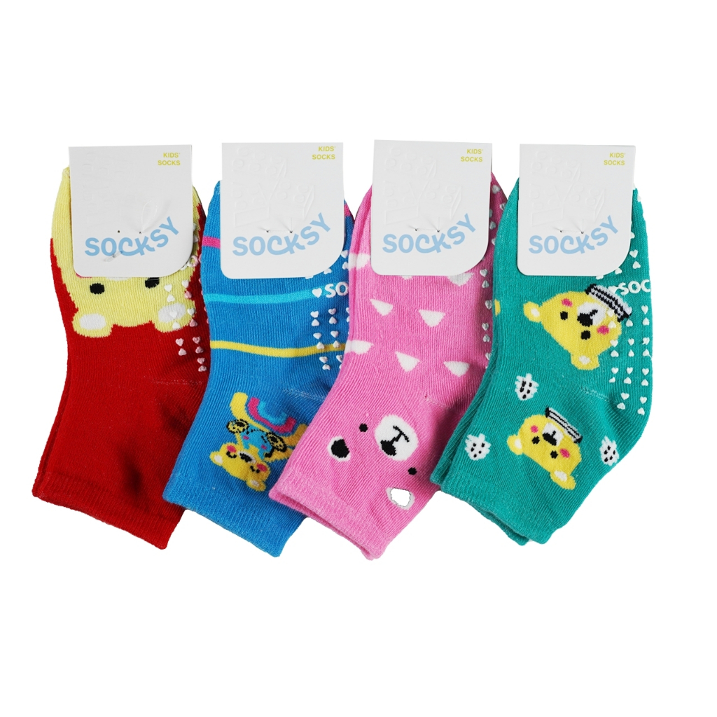 Socksy ถุงเท้ากันลื่นเด็ก รุ่น LD-0025 (3-5) (แพ็ค 12 คู่)