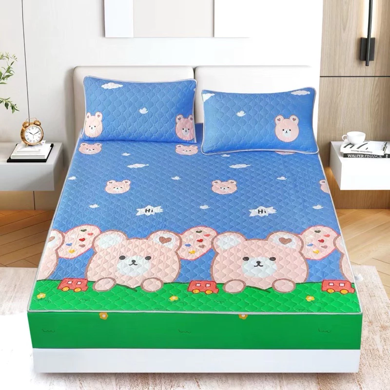 ผ้าปู ลายน่ารัก พร้อมส่ง ผ้าปูเสริมใยหนานุ่ม ผ้าปู+ปลอกหมอน thumbnail 3
