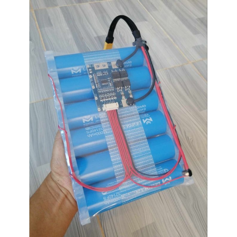 แบตเตอรี่บลูทูธdiy 6S 19.2V 15000ma BmS Mpower 20A
