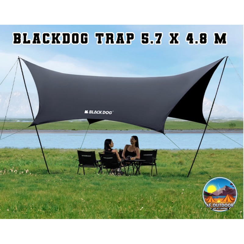 💥พร้อมส่ง💥BLACKDOG TRAP 5.7x4.8 , 5.5x2.9ทาร์ปขนาด27ตรม. กันฝน กันแดดดีเยี่ยม จุได้10-16คน