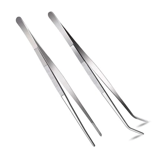 ปากคีบ ฟอร์เซป คีมคีบยาว ฟอร์เซปสแตนเลส ปากตรงและปากงอ Long Forcep แหนบตกแต่งตู้ปลา ส่งจากกรุงเทพ