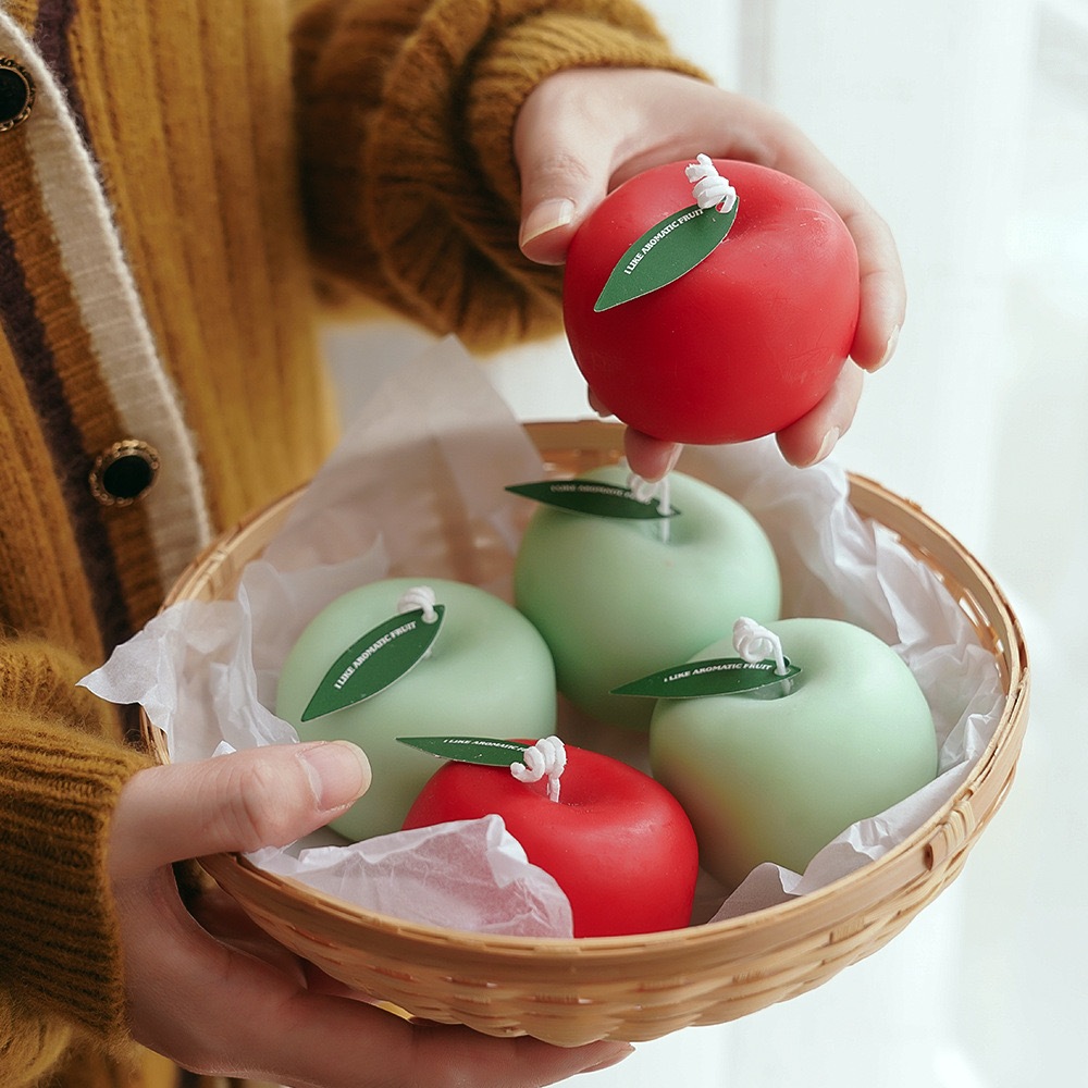 OurHome [พร้อมส่ง] เทียนหอมกลิ่นแอปเปิ้ล Apple scented candle อุปกรณ์ประกอบฉากการถ่ายภาพ ของตกแต่งบ้าน ตกแต่งร้านกาแฟ ราคา ถูกที่สุด ดีลบีเคเค แกลเลอรีภาพที่ 2