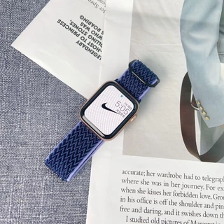 สายรัดลายคลื่น เหมาะสำหรับ i-watch S11/10/9/8/7/6/5/se สายไนลอน สายปรับได้ 38mm40mm41mm 45mm46mm42mm49mm