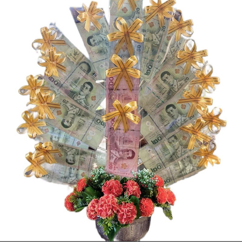 ต้นกฐิน อุปกรณ์ครบ (จัดส่ง3วันถึง)โฟมพานไม้เสียบ50ไม้ ดอกไม้ พุ่มกฐินสำเร็จรูป พร้อมใช้งาน