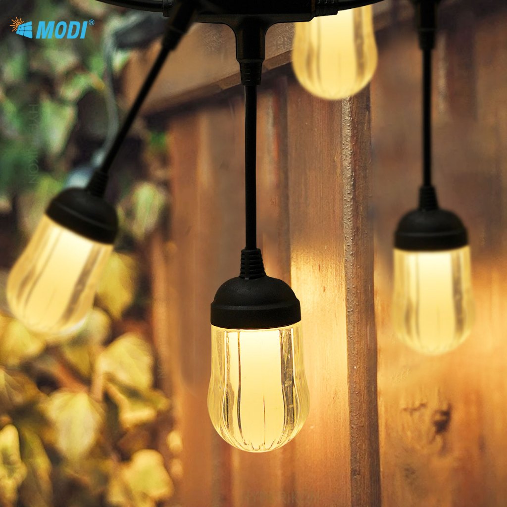 MODI ไฟห้อยระย้าโซล่าเซลล์ ยาว7M 10M 15M แสงเหลือง ไฟตกแต่งสวน ปีใหม่ คริสมาส ปาร์ตี้ solar light - รูปที่ 7