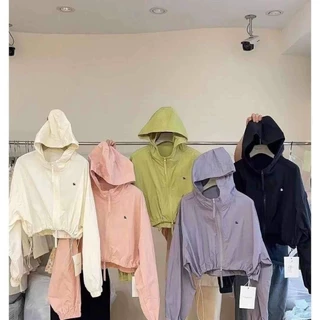 เสื้อคลุมกันแดด เสื้อคลุมผ้าร่ม มีฮู้ด กันแดด กันลม ใส่สบาย เสื้อคลุมผู้หญิง ManyCute