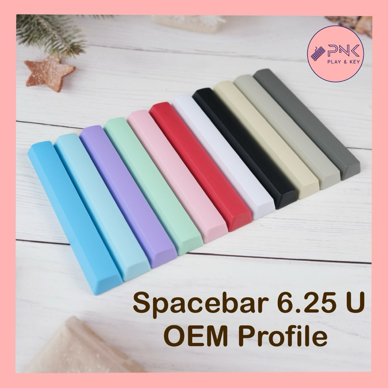 ปุ่ม Spacebar OEM PBT Keycap ขนาด 6.25 U สำหรับ Mechanical Keyboard มีให้เลือกหลายสี , Custom Keycap