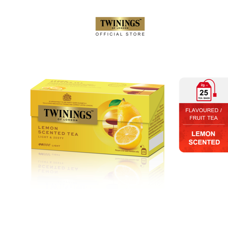 ทไวนิงส์ เครื่องดื่ม เลม่อน ชนิดซอง 2 กรัม แพ็ค 25 ซอง Twinings Lemon 2 g. Pack 25 Tea Bags ชามะนาว ชาผลไม้