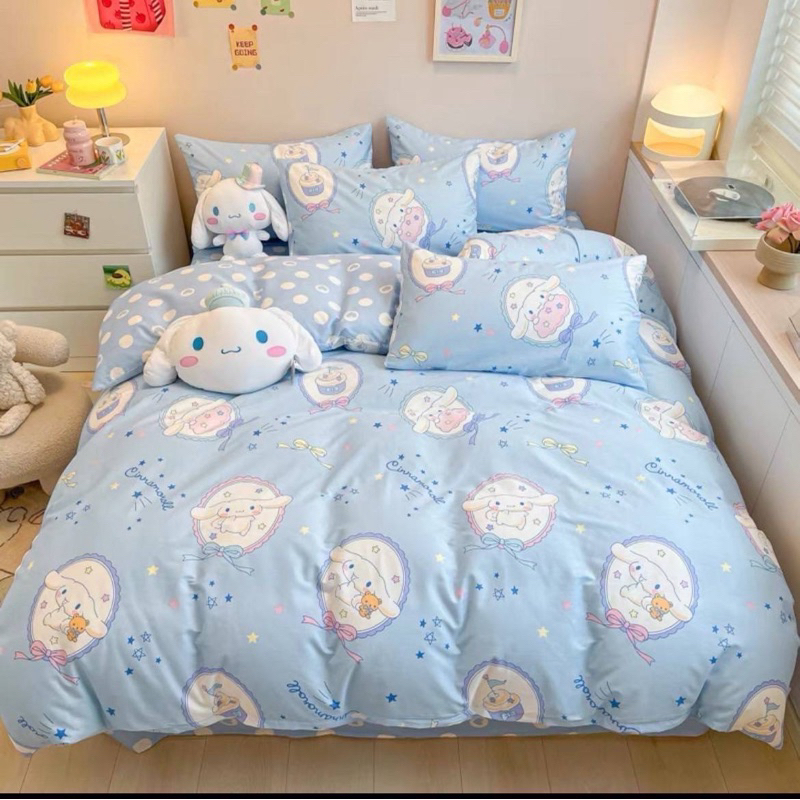 ชุดผ้าปูที่นอน ครบชุด 6 ชิ้น รวมผ้ามนวมด้วย