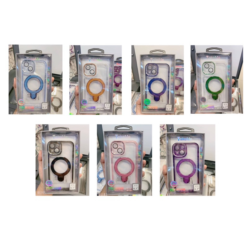 เคสขอบสีหลังใสพร้อมแม่เหล็กมีรุ่นlp11,11promax,12,12pro,12promax,13,13pro,13promax,14,14pro,14plus,14promax