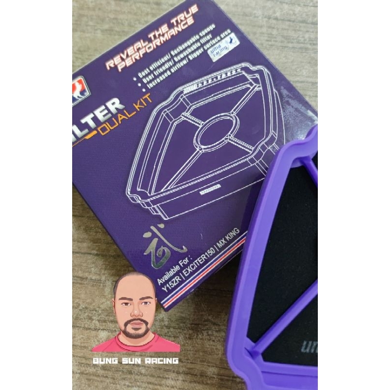 กรองอากาศ EXCITER150 ALL NEW EXCITER 155 จาก UMA RACING แท้ พิเศษ 5 ท่านแรก จัดไป 450 บาท ราคา ถูกที่สุด ดีลบีเคเค แกลเลอรีภาพที่ 4