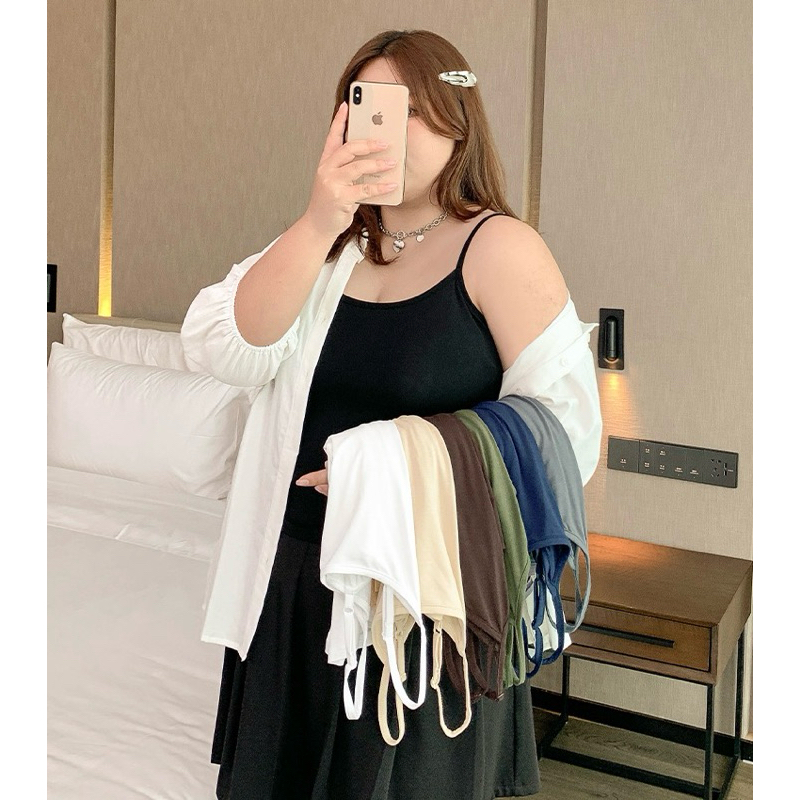 815#พร้อมส่งเสื้อสายเดี่ยว2Xl อก28-48ผ้านิ่มยืดได้เยอะใส่สบายมากๆสายปรับได้นะ