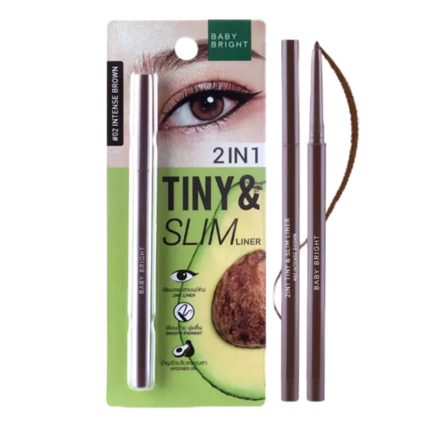 (1แท่ง) Baby Bright ทูอินวันไทนี่แอนด์สลิมไลน์เนอร์ 0.1g 2 in 1 อายไลน์เนอร์และอินไลน์เนอร์เนื้อครีมในแท่งเดียว