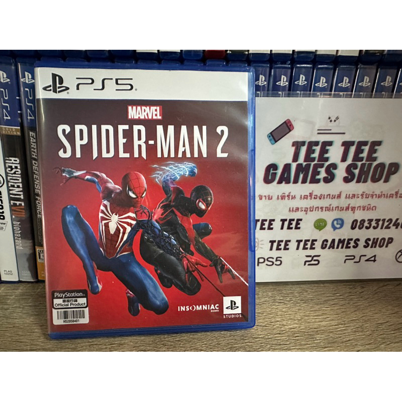 Marvel spider man 2 แผ่นps5 แผ่นรองรับภาษาไทย แผ่นสวยใช้งานปกติ ร้านอยู่ท่ามะกากาญจนบุรีรับซื้อขายเท