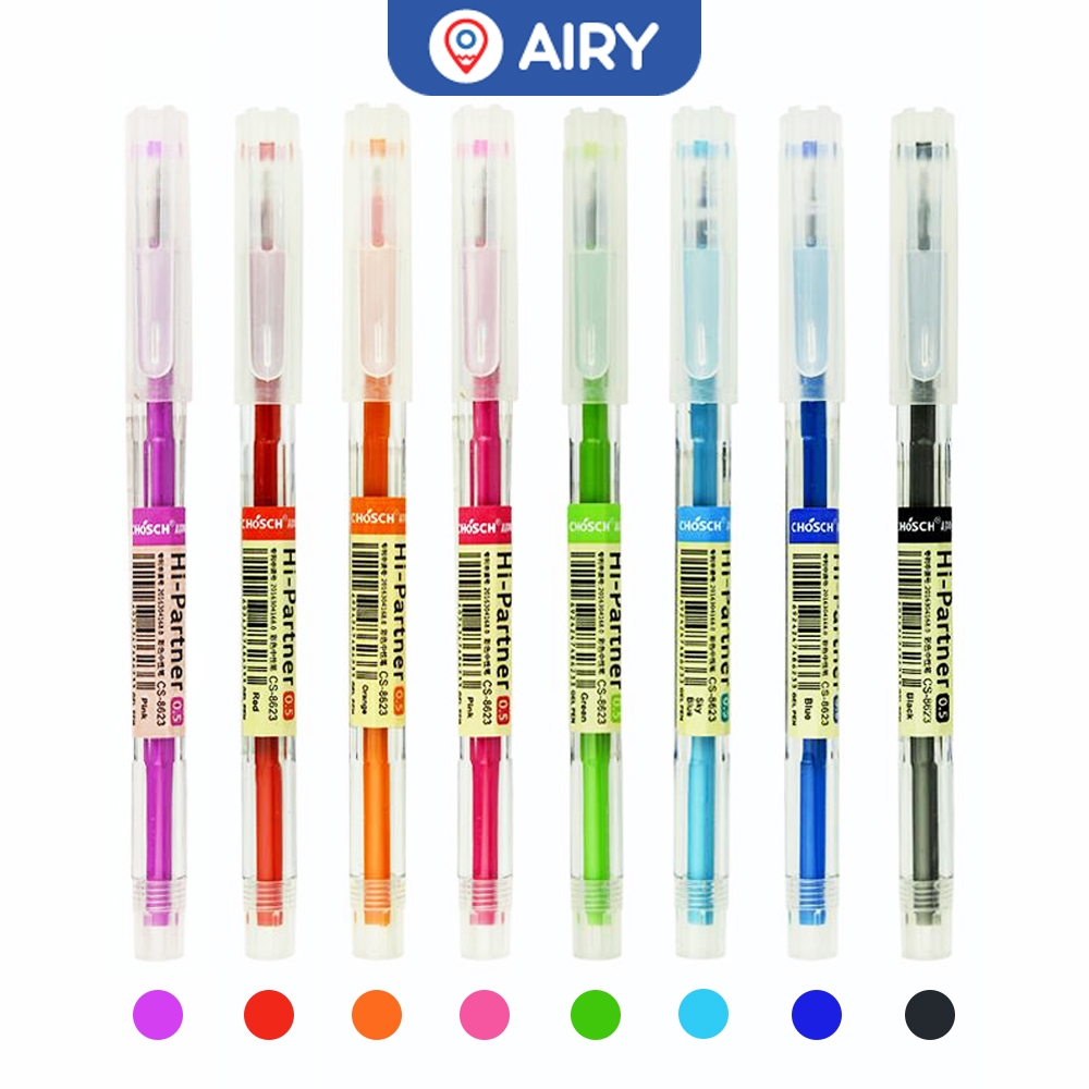 ปากกาเจล Chosch รุ่น CS-8623 สีสันสดใส มี 8 สี เขียนลื่น เส้นคมสวย สไตล์มูจิ muji(แพ็ค 1 ด้าม)