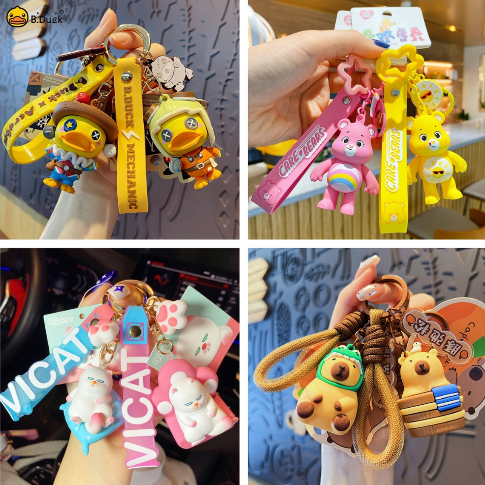 【สินค้าพร้อมส่งทันที】พวงกุญแจบูติกแฟชั่นสัตว์และผู้คน ของขวัญวันเกิด รถยนต์ พวงกุญแจคู่รัก Fashion Boutique Keychain