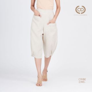 C&D กางเกงผู้หญิง Linen Premium Big jinny pants ขาห้าส่วน สี…