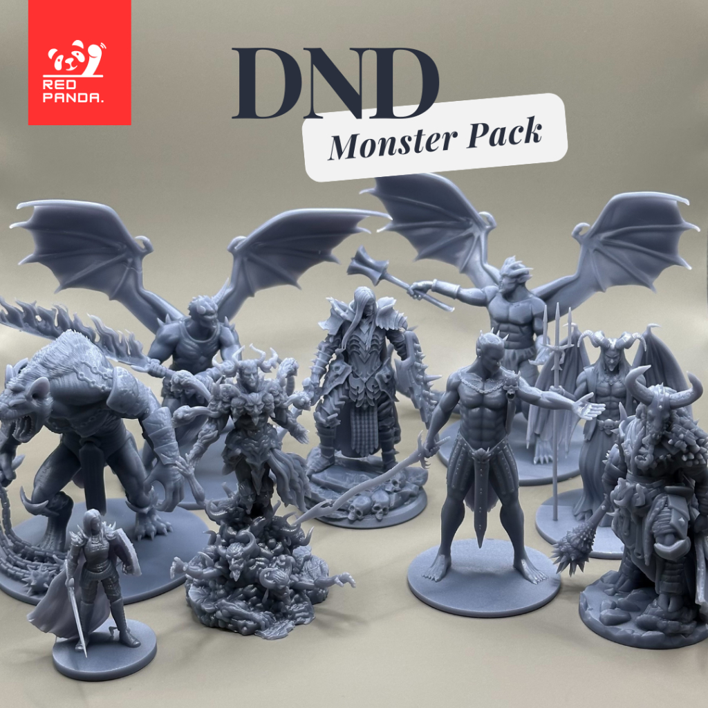 Dnd Monster I DND Monster Pack (งานเรซิ่นสีเทา)