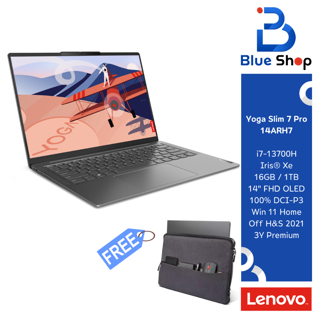 Yoga Slim 6 14IRH8 โน๊ตบุ้กพรีเมี่ยม บางเบา จอ OLED 83E0004STA